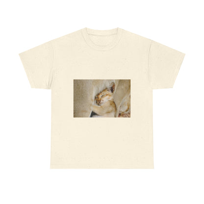 Sleeping Lion Cub T‑Shirt — Cute Wildlife Photo Tee