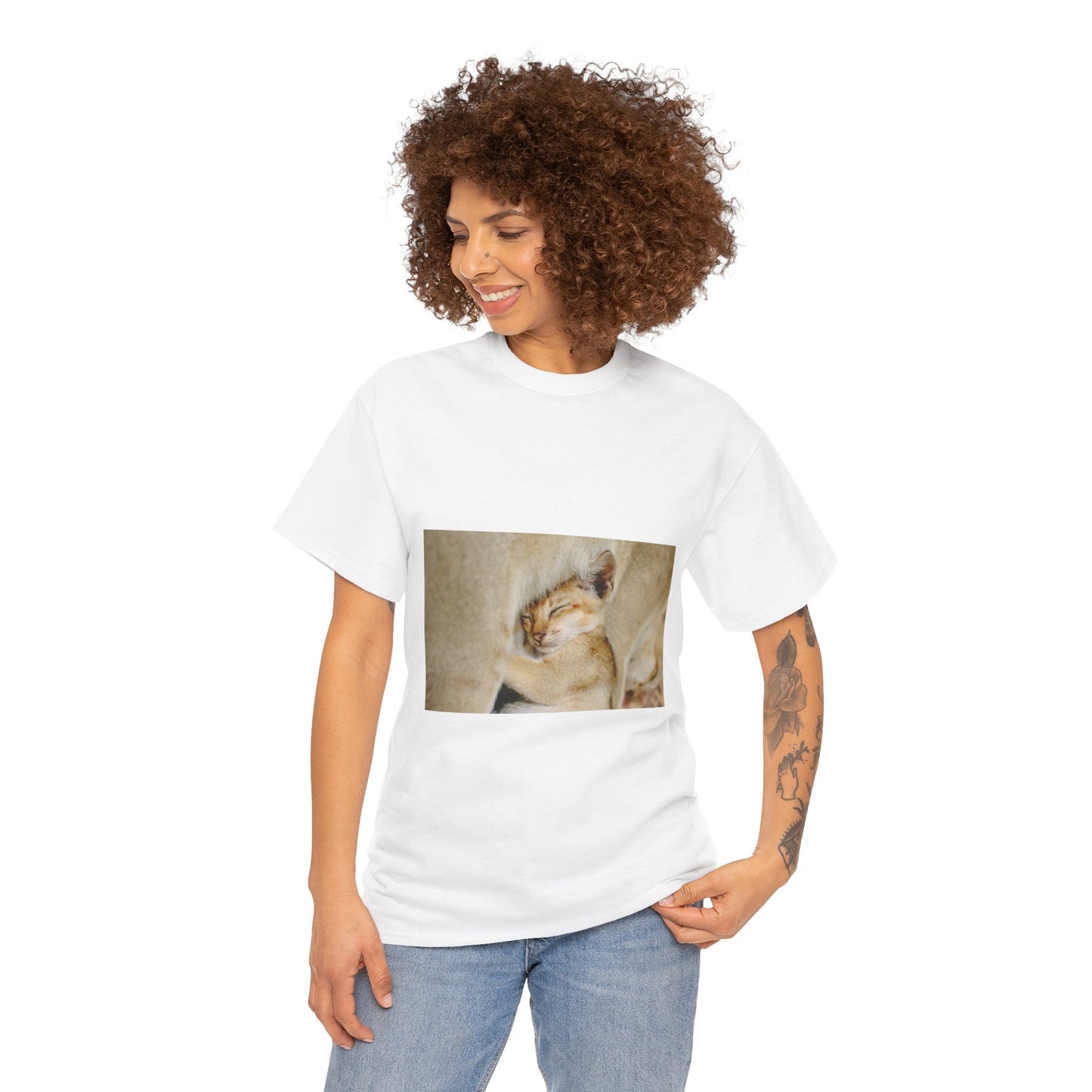Sleeping Lion Cub T‑Shirt — Cute Wildlife Photo Tee