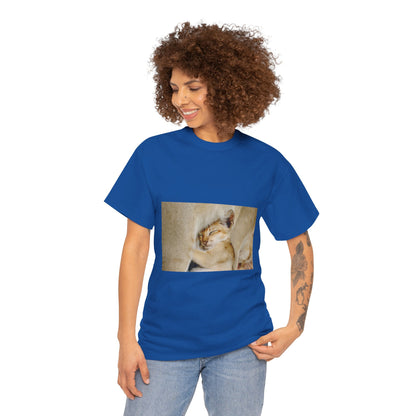 Sleeping Lion Cub T‑Shirt — Cute Wildlife Photo Tee