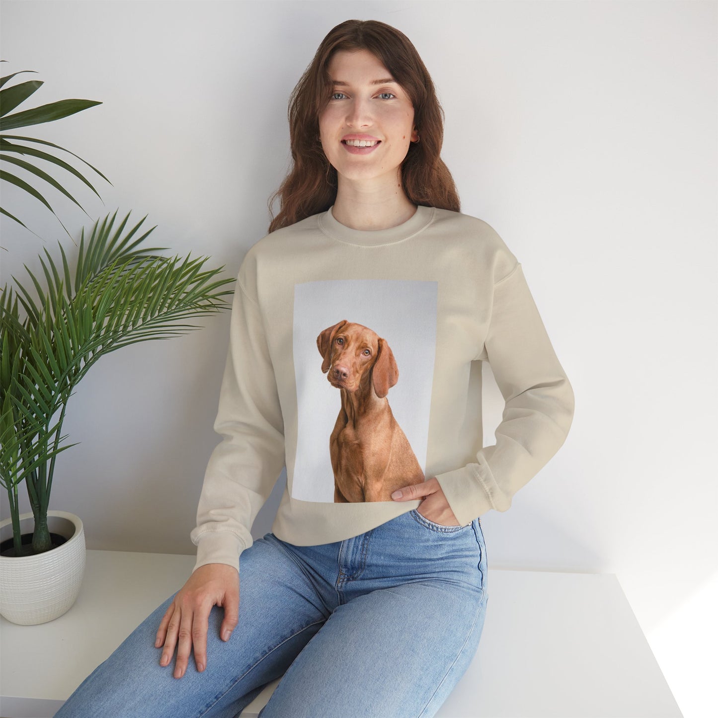 Hungarian Vizsla Sweatshirt | maximalist design Hungarian Vizsla