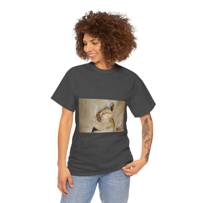 Sleeping Lion Cub T‑Shirt — Cute Wildlife Photo Tee